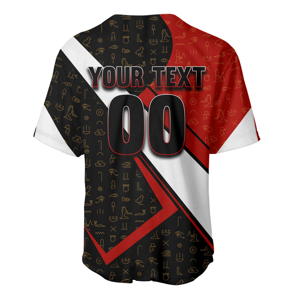 Personalized Egypt Soccer Sobek Crocodile Mascot Baseball Jersey Ancient Egyptian Hieroglyphic Stripe