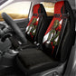 Personalized Egypt Soccer Sobek Crocodile Mascot Car Seat Cover Ancient Egyptian Hieroglyphic Stripe