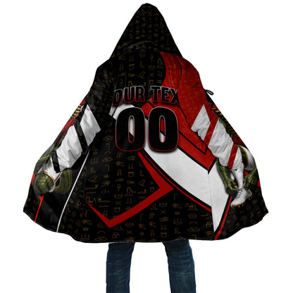 Personalized Egypt Soccer Sobek Crocodile Mascot Cloak Ancient Egyptian Hieroglyphic Stripe