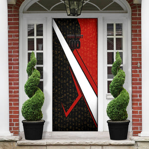 Personalized Egypt Soccer Sobek Crocodile Mascot Door Cover Ancient Egyptian Hieroglyphic Stripe