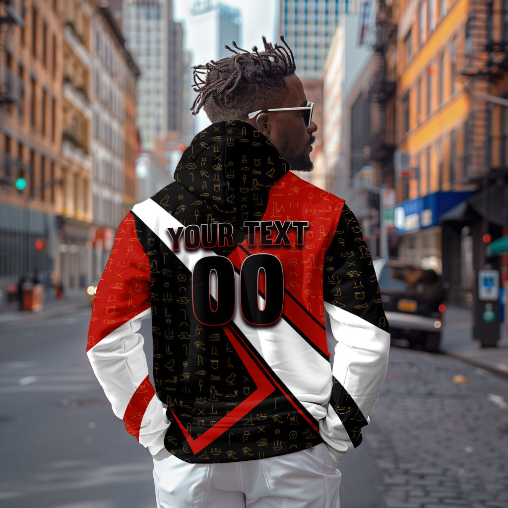 Personalized Egypt Soccer Sobek Crocodile Mascot Hoodie Ancient Egyptian Hieroglyphic Stripe