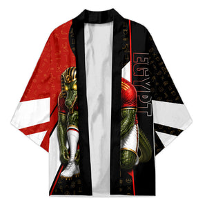 Personalized Egypt Soccer Sobek Crocodile Mascot Kimono Ancient Egyptian Hieroglyphic Stripe