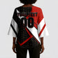 Personalized Egypt Soccer Sobek Crocodile Mascot Kimono Sleeve Blouse Ancient Egyptian Hieroglyphic Stripe