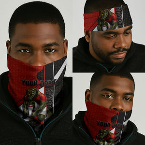 Personalized Egypt Soccer Sobek Crocodile Mascot Neck Gaiter Ancient Egyptian Hieroglyphic Stripe