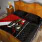 Personalized Egypt Soccer Sobek Crocodile Mascot Quilt Bed Set Ancient Egyptian Hieroglyphic Stripe