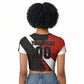 Personalized Egypt Soccer Sobek Crocodile Mascot Raglan Cropped T shirt Ancient Egyptian Hieroglyphic Stripe