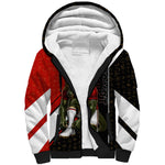 Personalized Egypt Soccer Sobek Crocodile Mascot Sherpa Hoodie Ancient Egyptian Hieroglyphic Stripe