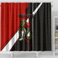 Personalized Egypt Soccer Sobek Crocodile Mascot Shower Curtain Ancient Egyptian Hieroglyphic Stripe