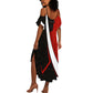 Personalized Egypt Soccer Sobek Crocodile Mascot Summer Maxi Dress Ancient Egyptian Hieroglyphic Stripe