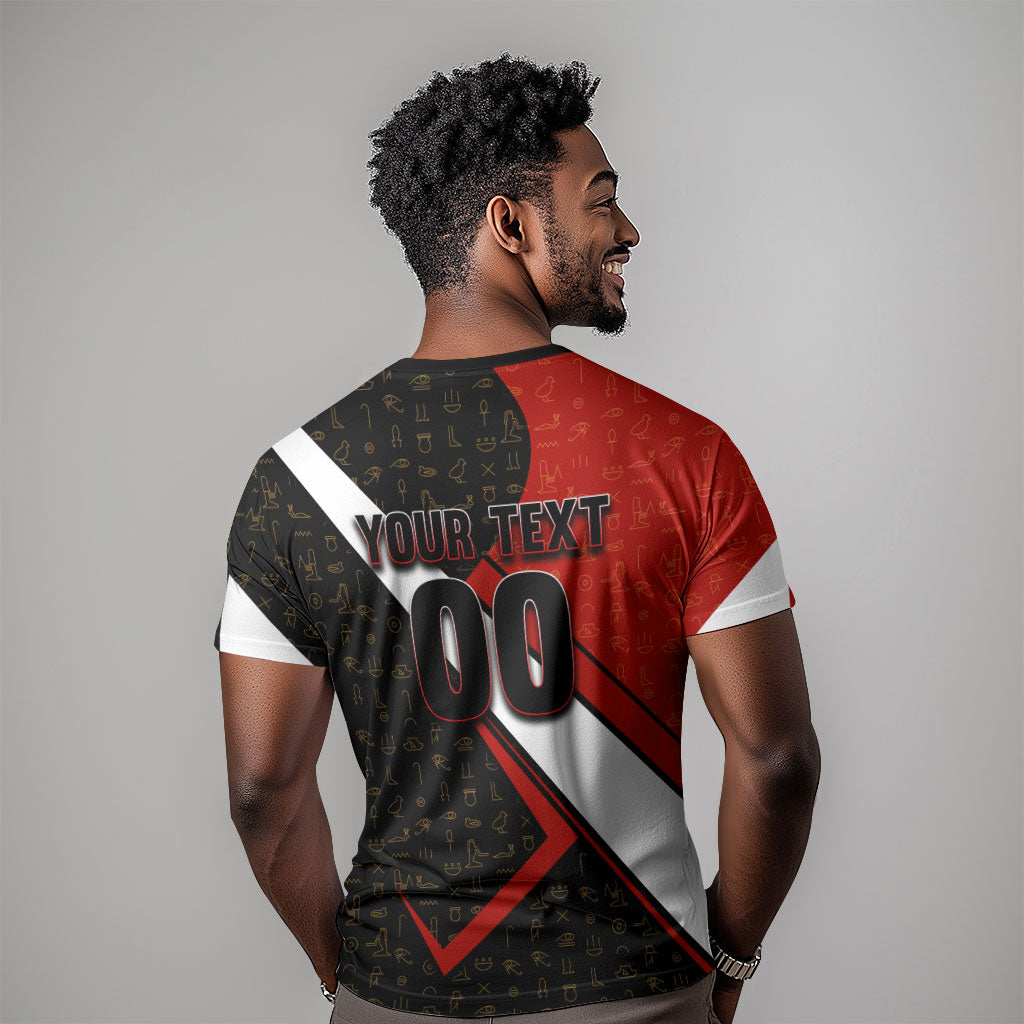 Personalized Egypt Soccer Sobek Crocodile Mascot T shirt Ancient Egyptian Hieroglyphic Stripe