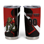 Personalized Egypt Soccer Sobek Crocodile Mascot Tumbler Cup Ancient Egyptian Hieroglyphic Stripe
