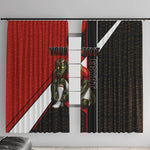Personalized Egypt Soccer Sobek Crocodile Mascot Window Curtain Ancient Egyptian Hieroglyphic Stripe