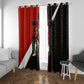 Personalized Egypt Soccer Sobek Crocodile Mascot Window Curtain Ancient Egyptian Hieroglyphic Stripe