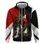 Personalized Egypt Soccer Sobek Crocodile Mascot Zip Hoodie Ancient Egyptian Hieroglyphic Stripe