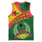 Guinea Bissau Basketball Jersey Green Yellow Red Swirl TS04