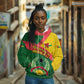 Guinea Bissau Hoodie Green Yellow Red Swirl - African Pride