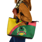 Guinea Bissau Leather Tote Bag Green Yellow Red Swirl - African Pride