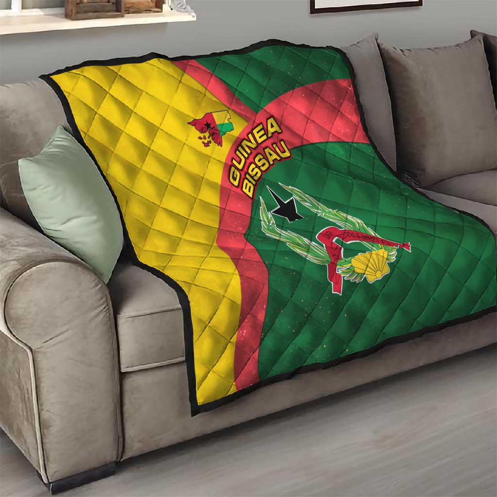 Guinea Bissau Quilt Green Yellow Red Swirl - African Pride