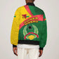 Guinea Bissau Sleeve Zip Bomber Jacket Green Yellow Red Swirl - African Pride
