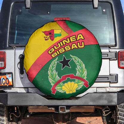 Guinea Bissau Spare Tire Cover Green Yellow Red Swirl - African Pride