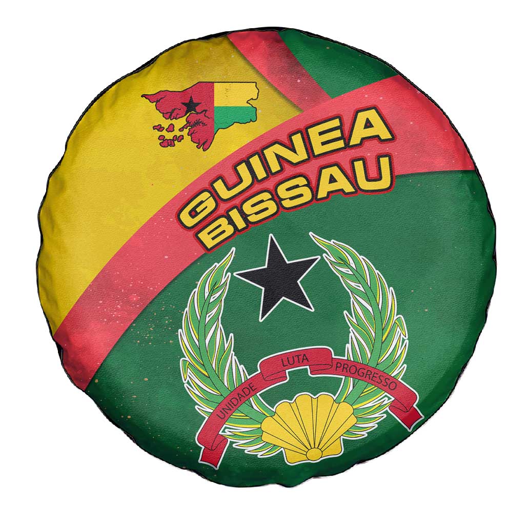Guinea Bissau Spare Tire Cover Green Yellow Red Swirl - African Pride