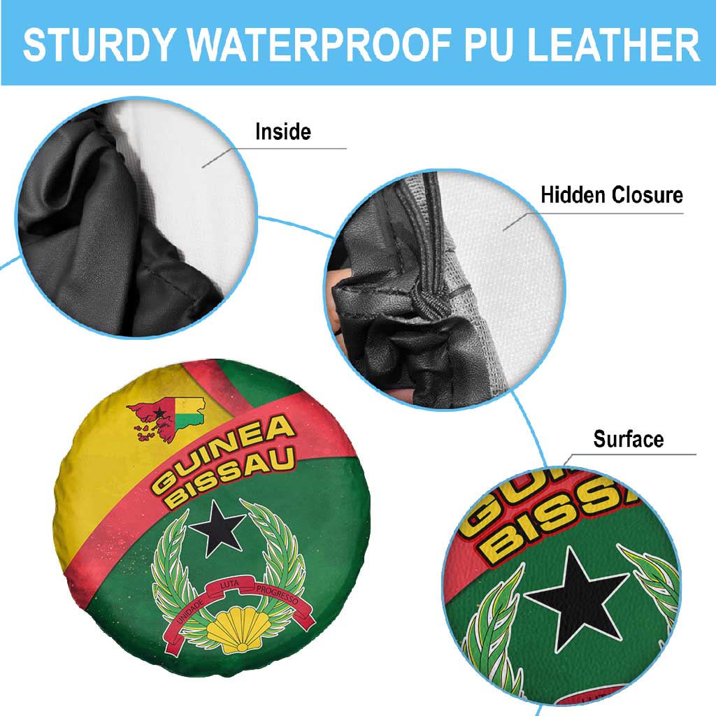Guinea Bissau Spare Tire Cover Green Yellow Red Swirl - African Pride
