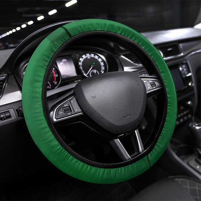Guinea Bissau Steering Wheel Cover Green Yellow Red Swirl - African Pride
