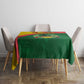 Guinea Bissau Tablecloth Green Yellow Red Swirl - African Pride