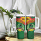 Guinea Bissau Tumbler With Handle Green Yellow Red Swirl - African Pride