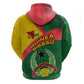 Guinea Bissau Zip Hoodie Green Yellow Red Swirl - African Pride