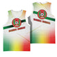 Guinea Bissau Basketball Jersey White Green Red Gradient TS04
