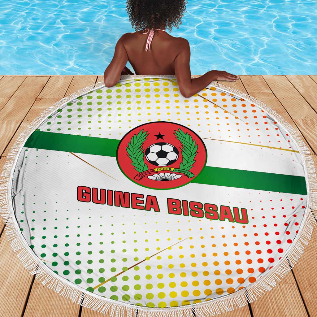 Guinea Bissau Beach Blanket White Green Red Gradient - African Pride