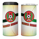Guinea Bissau 4 in 1 Can Cooler Tumbler White Green Red Gradient - African Pride