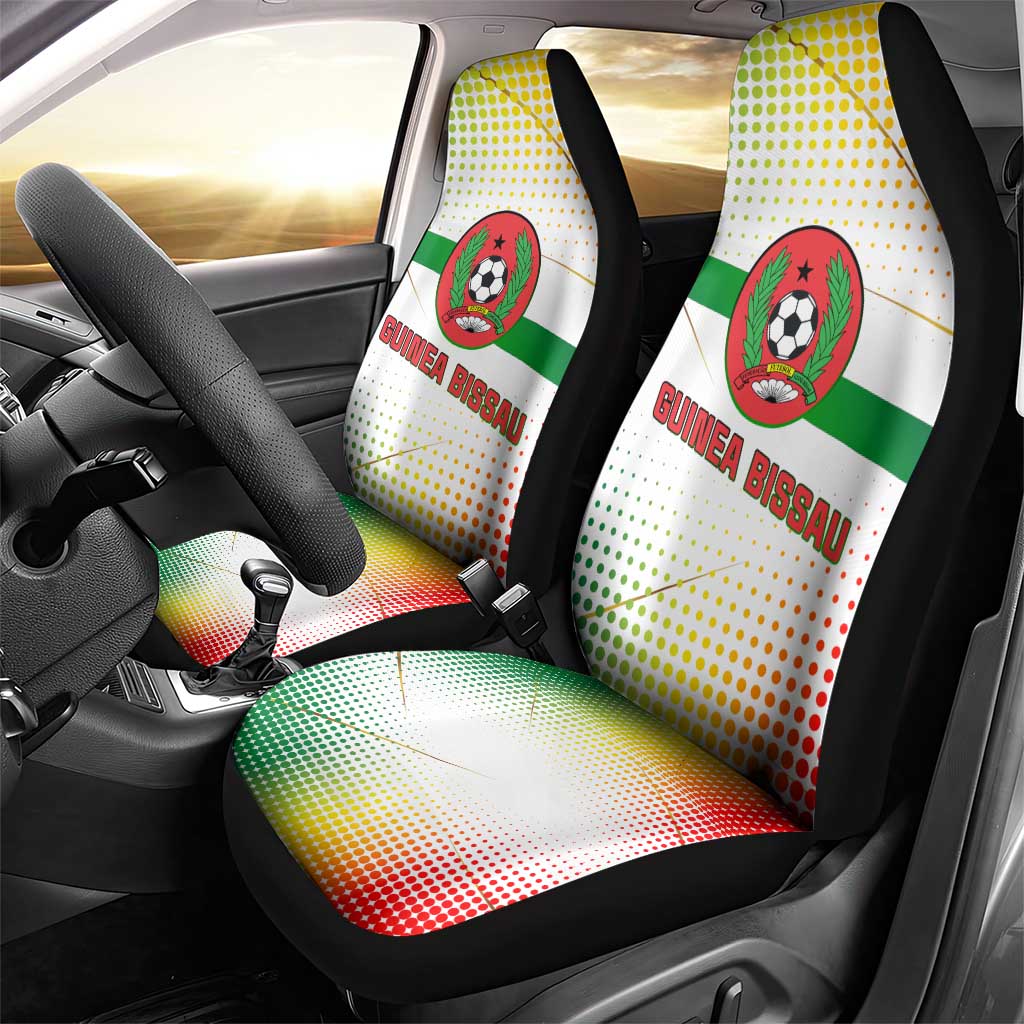 Guinea Bissau Car Seat Cover White Green Red Gradient - African Pride