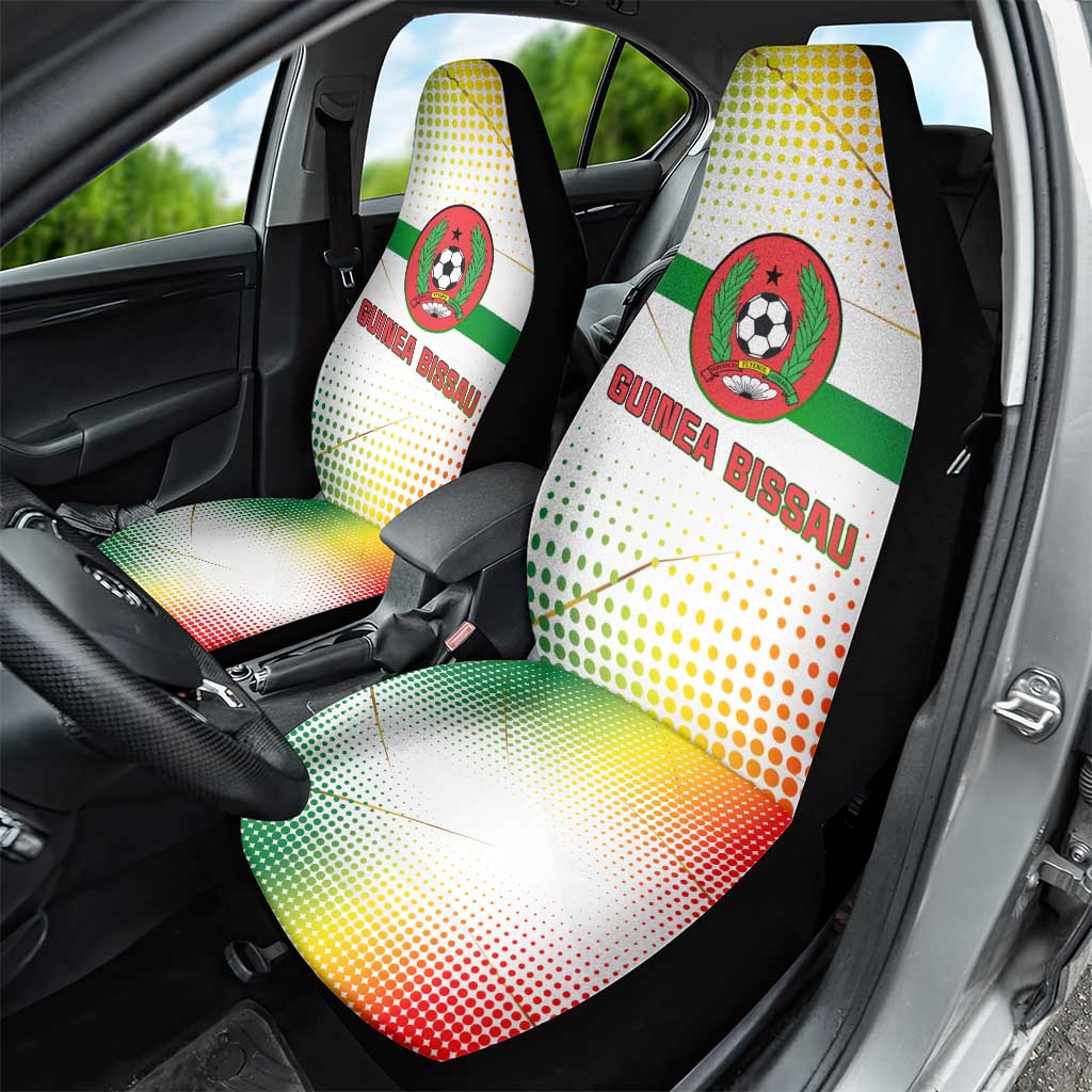Guinea Bissau Car Seat Cover White Green Red Gradient - African Pride