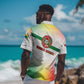 Guinea Bissau Hawaiian Shirt White Green Red Gradient - African Pride