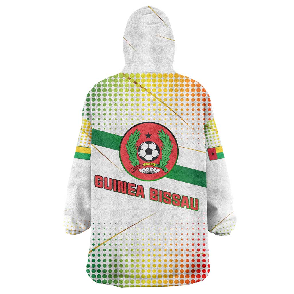 Guinea Bissau Kid Wearable Blanket Hoodie White Green Red Gradient - African Pride