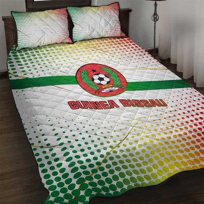 Guinea Bissau Quilt Bed Set White Green Red Gradient - African Pride