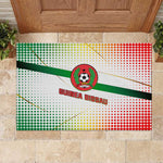 Guinea Bissau Rubber Doormat White Green Red Gradient - African Pride