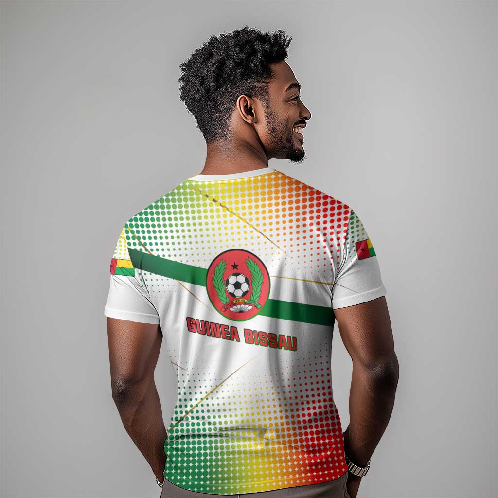 Guinea Bissau T shirt White Green Red Gradient - African Pride