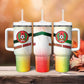 Guinea Bissau Tumbler With Handle White Green Red Gradient - African Pride