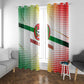 Guinea Bissau Window Curtain White Green Red Gradient - African Pride