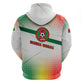 Guinea Bissau Zip Hoodie White Green Red Gradient - African Pride