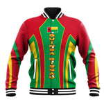 Guinea Bissau Baseball Jacket Red Green Yellow Stripe Design and Black Star - African Pride