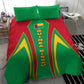 Guinea Bissau Bedding Set Red Green Yellow Stripe Design and Black Star - African Pride