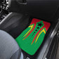 Guinea Bissau Car Mats Red Green Yellow Stripe Design and Black Star - African Pride