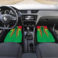 Guinea Bissau Car Mats Red Green Yellow Stripe Design and Black Star - African Pride