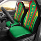 Guinea Bissau Car Seat Cover Red Green Yellow Stripe Design and Black Star - African Pride