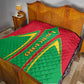 Guinea Bissau Quilt Red Green Yellow Stripe Design and Black Star - African Pride