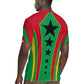 Guinea Bissau Rugby Jersey Red Green Yellow Stripe Design and Black Star - African Pride